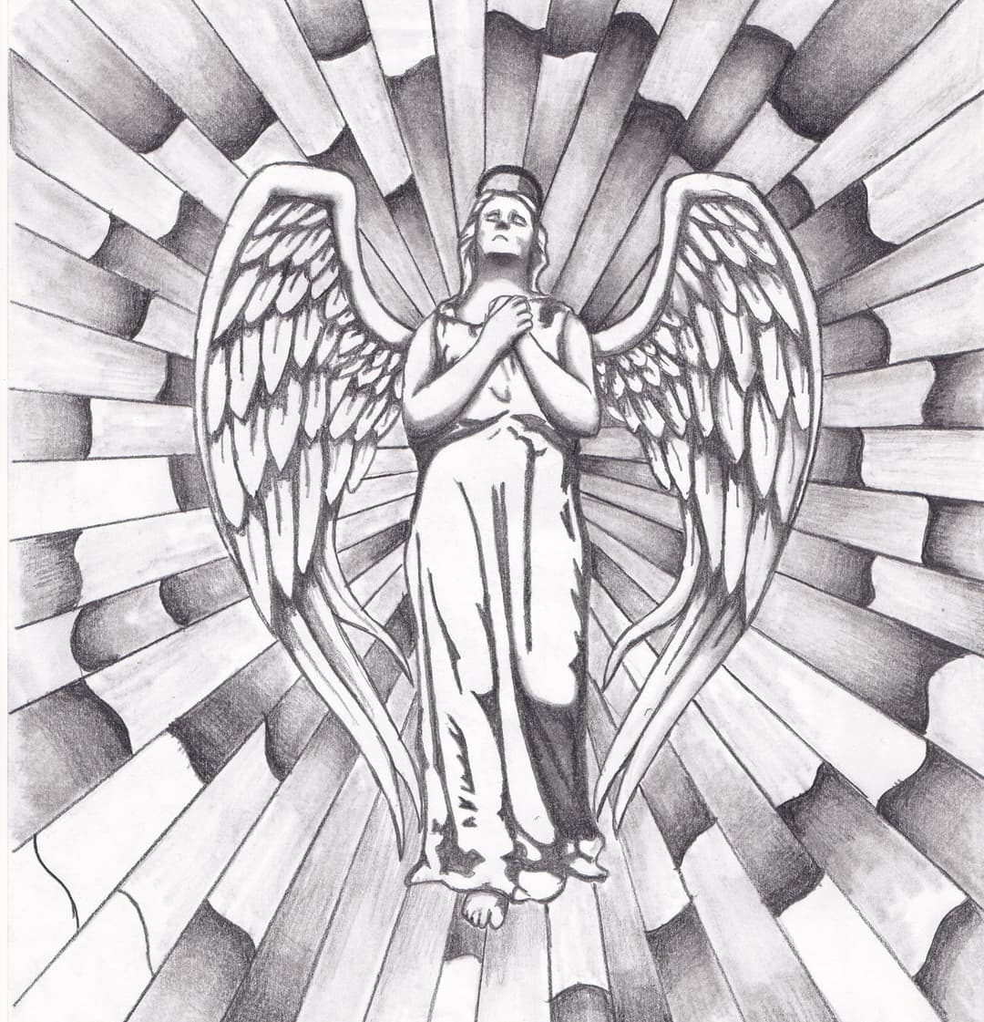 Angel Tattoo Sketch