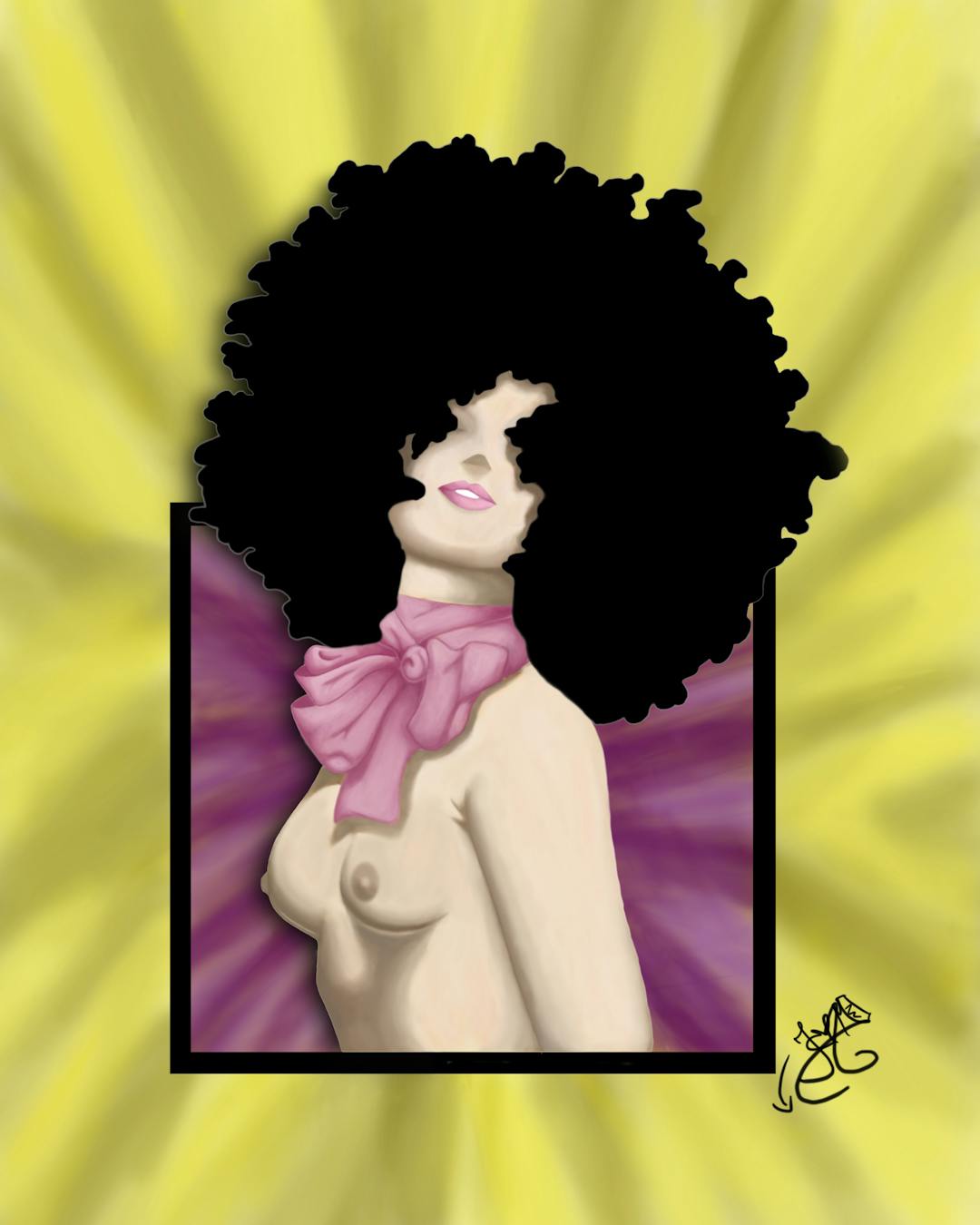 Afro Girl 1 Colored