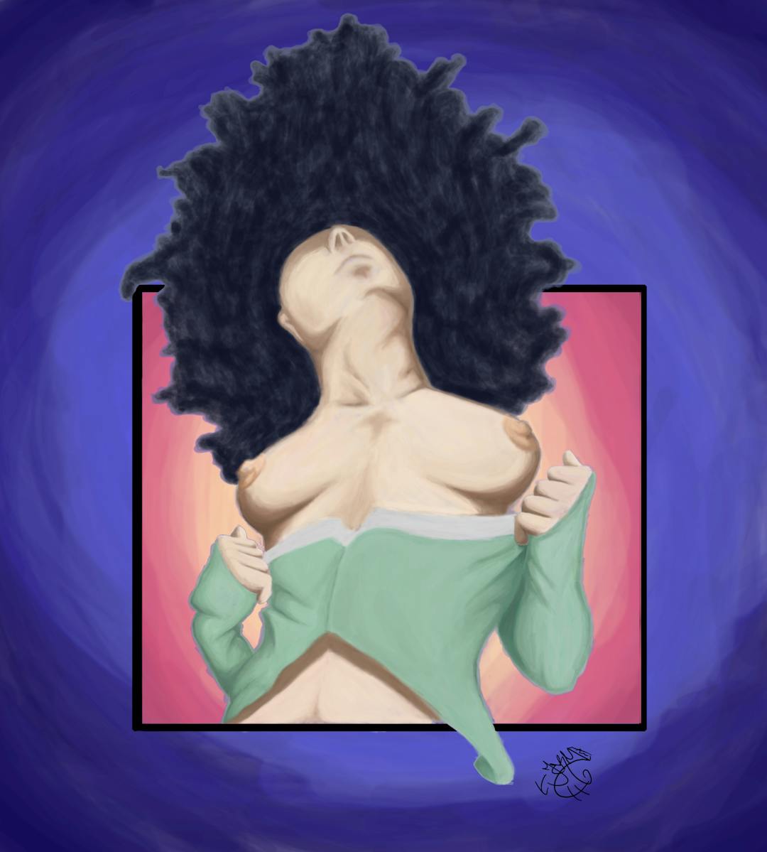 Afro Girl 3 Colored